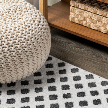 Rabat High-low Pile Mini-diamond Trellis Area Rug